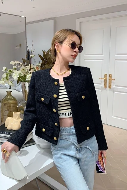 Cropped Blazers Women Loose Vintage French Style Aesthetic Designed Chic  Temperament Panelled Spring Coats Office Lady All-match - AliExpress