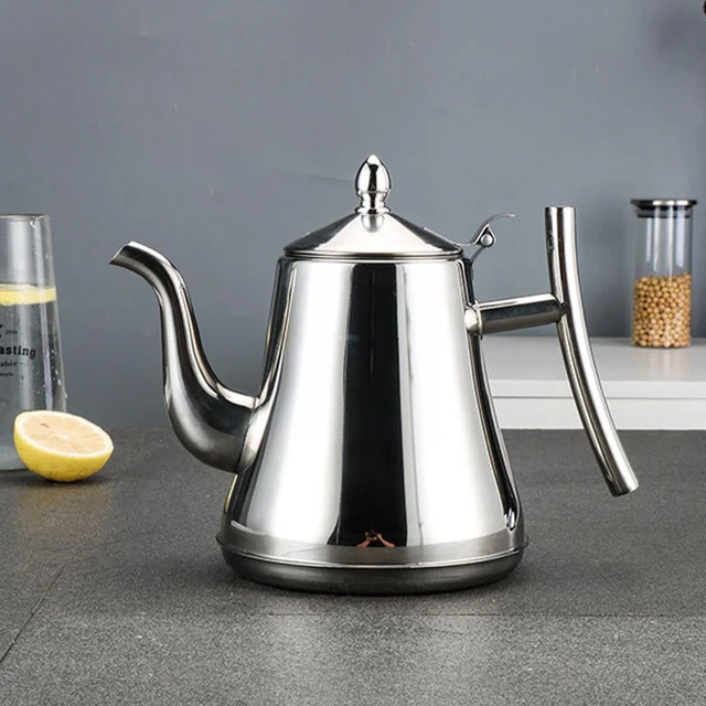 Stainless Steel Teapot Tea Kettle Nontoxic Tea Pot Kettle with Filter for  Brewing Loose Leaves and Tea Bags (1.5L)