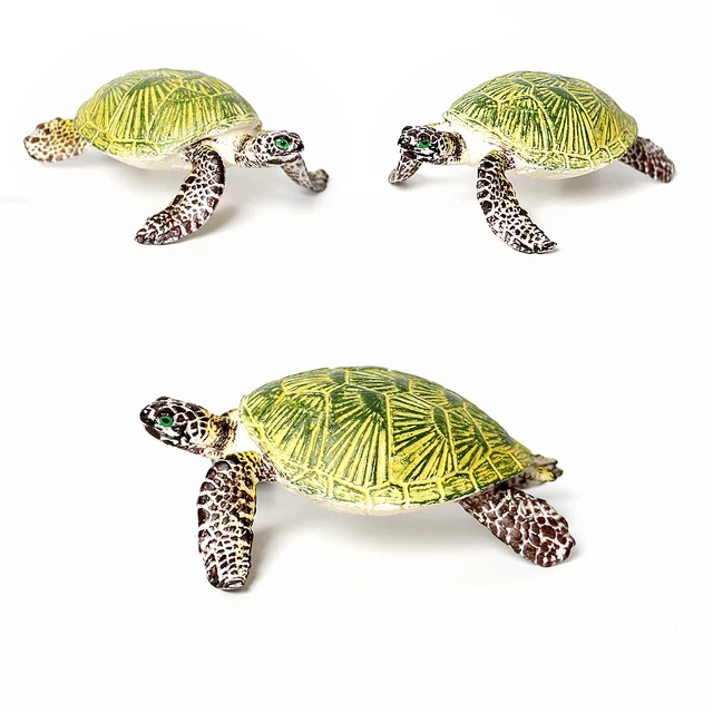 Realistic Miniatures Marine Life Sea Turtle Model Ocean Animal Tortoise Figurines Aquarium Decoration Fish Tank Accessories Toys 4
