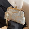 Chinese Style Embroidered Shoulder Bag Elegant Handbag Retro Small Square Bag Wedding Party Luxury Designer Women Evening Clutch 1