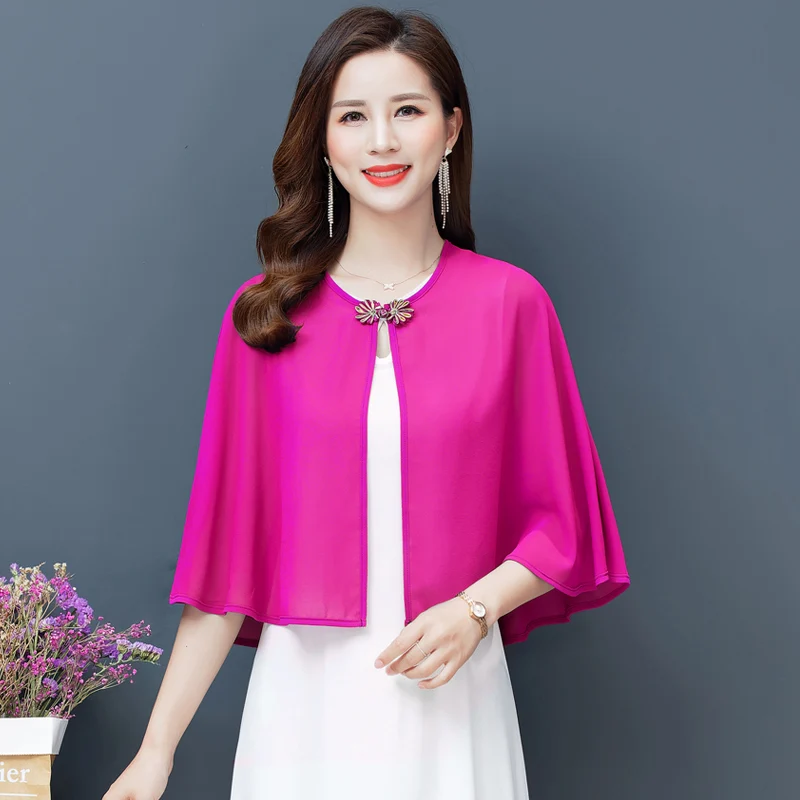 Black White Bridal Shawl Wedding Top Shrug Chiffon Bolero For Women Bolero Femme Mariage Short Wedding Jacket Party Cape Dress