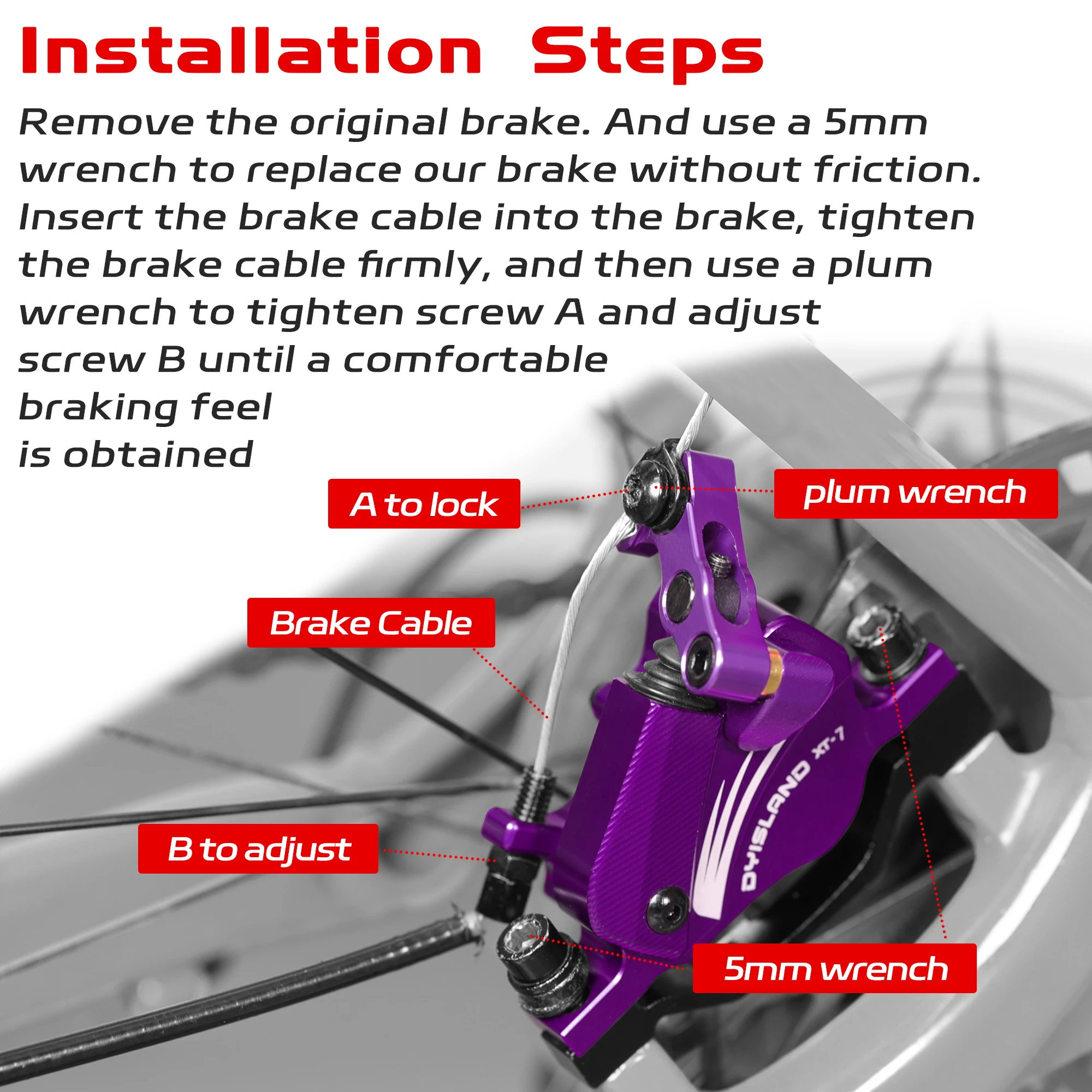 Brake Pads How To Tighten Brake Cables Brake Adjustment Install - Main Image