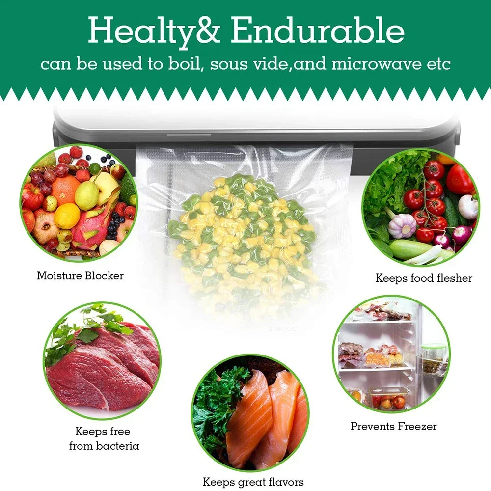 Kitchen Food Vacuum Bag Storage Bags for Vacuum Sealer Packaging Rolls