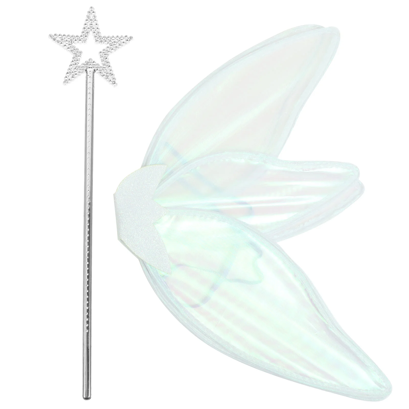 

1 Set Cosplay Fairy Wing Decorative Fairy Wing Party Fairy Wing Performance Fairy Wing with Wand