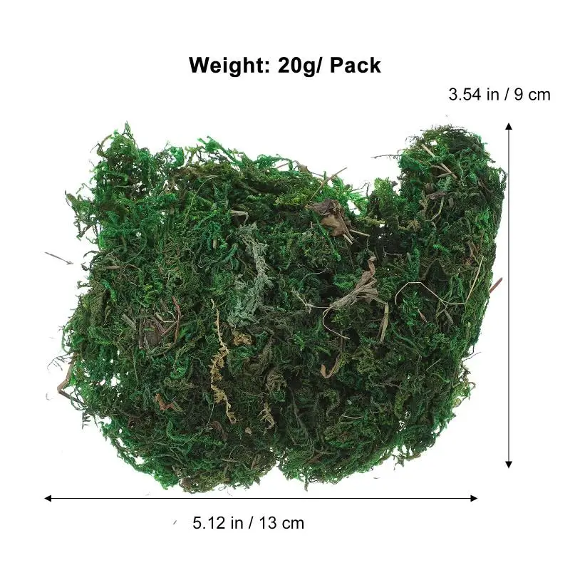 Description Picture 3 of itemArtificial Moss Lichen Simulation Fake Green Plants for Patio Decoration (20g/Small Pack) Grass roll Moos