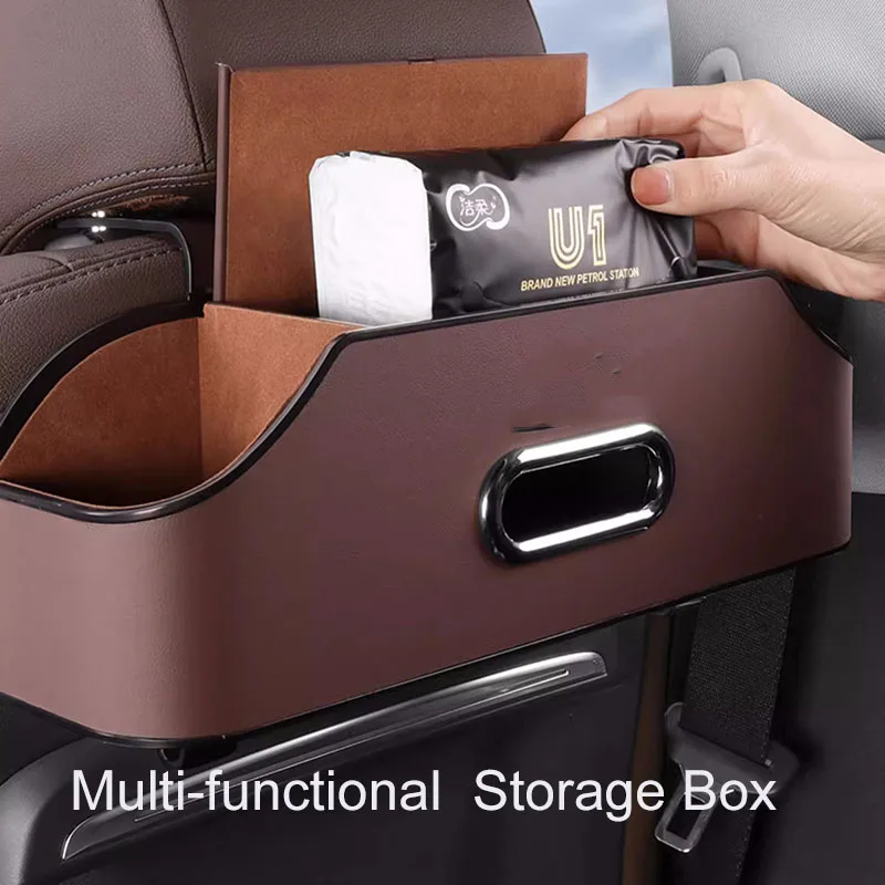 CarSeatBackMultiFunctionalStorageBoxinPULeatherCreative
