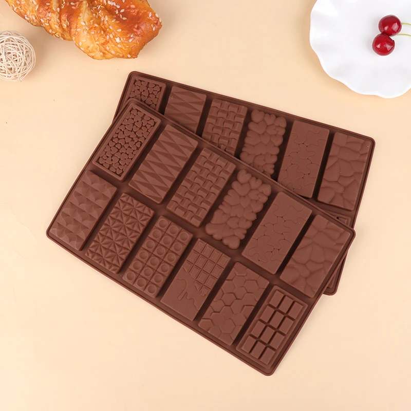 

1Pc 12 Cavity Silicone Chocolate Molds Silicone Break Apart Protein and Engery Bar Candy DIY For Baking Cake Decorating Tools
