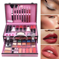 Professional Beginner Travel Portable Makeup Set Box Suitcase Kit Lipstick Brushes Nail Polish Set For Make up Eyeshadow Palette 1