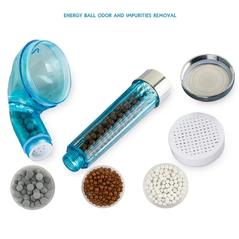 Three-Speed Adjustable Nozzle Booster Handheld Bathroom Shower Removable And Washable Anion Filter Shower Bathroom Accessories shower head filter shower head shower nozzle shower water filter