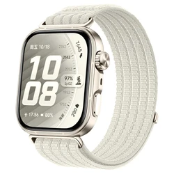 Premium Breathable Nylon Sport Loop Strap for Smartwatch Fitness Tracking (Starlight silver)