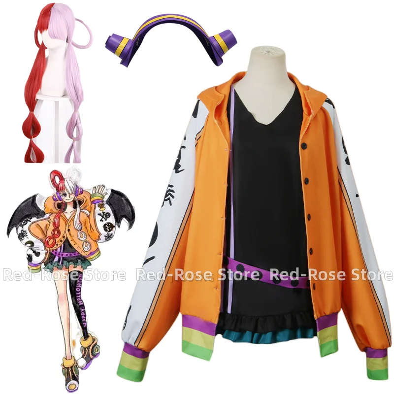 

New Arrival Anime RED Uta Full Set Coat Top for Women Girl Halloween Party Cosplay Costume Stage Performance Uniform