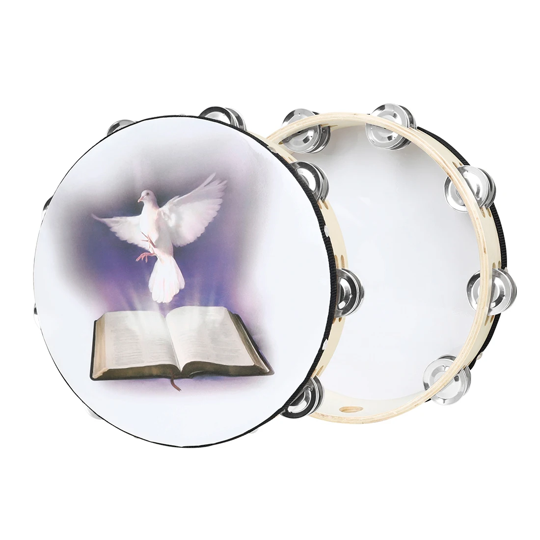 Hand Tambourine 10 inch Hand Shaken Tambourine For Children's Gift