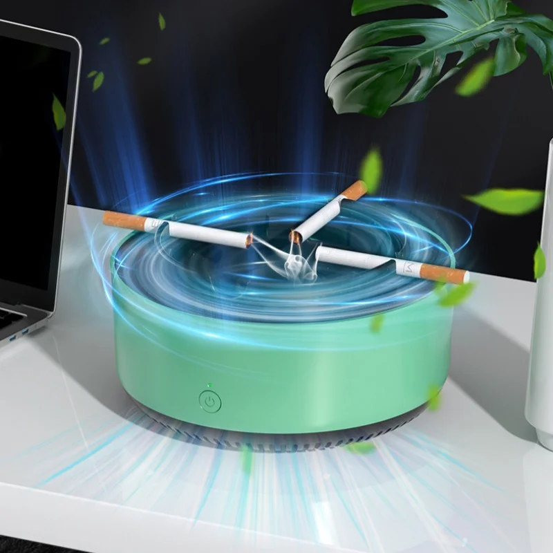 Smoke Removal Air Purification Ashtray Portable Ashtray Automatic Anion Purification Purifier Smoking Accessories Home Gadgets