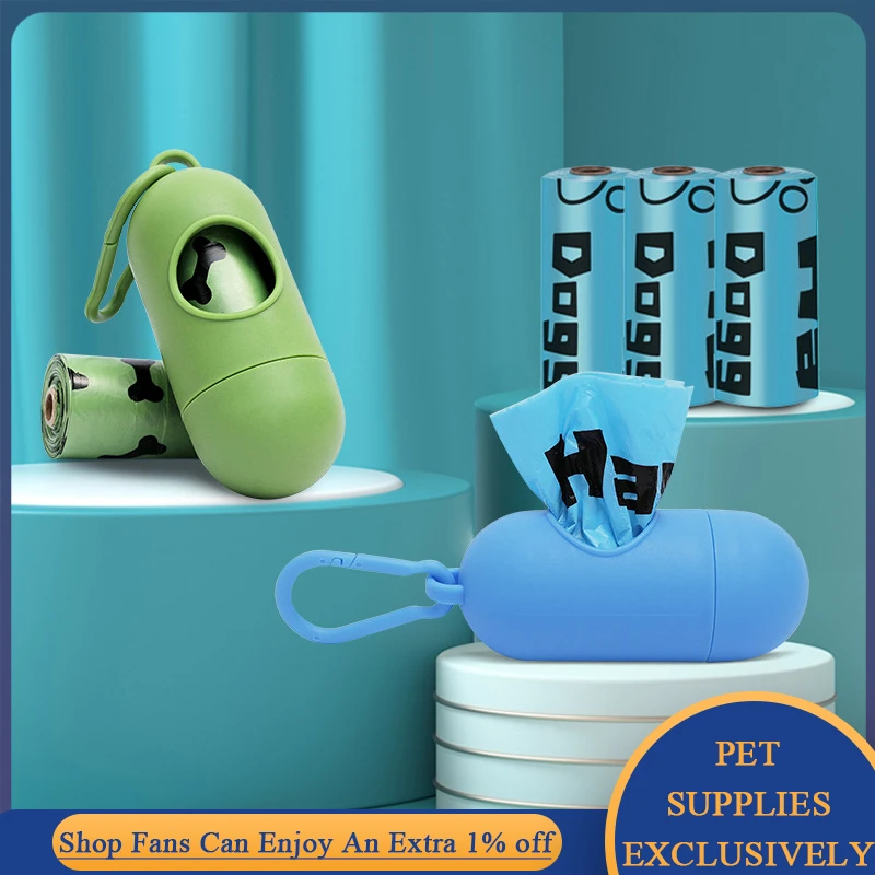 Portable Dog Poop Bags Dispenser Trash Sack Case Carrier Outdoor