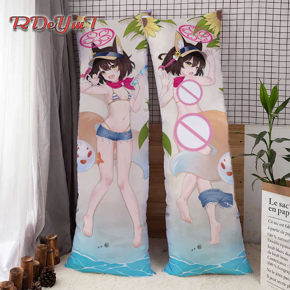 

Anime Game Blue Archive Kuda Izuna Dakimakura Hugging Body Home Bedding Decor Pillow Cover Case Pillowcases 150x50cm