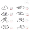 8Pcs/Set Montessori Metal Puzzle Wire IQ Mind Brain Teaser Puzzles Adults Interactive Game Reliever Educational Toys 6