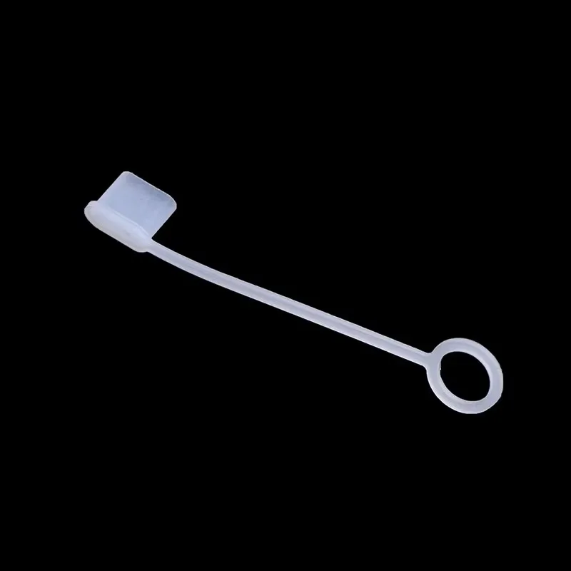 Type-C charging port dust plug transparent with rope anti-lost protector