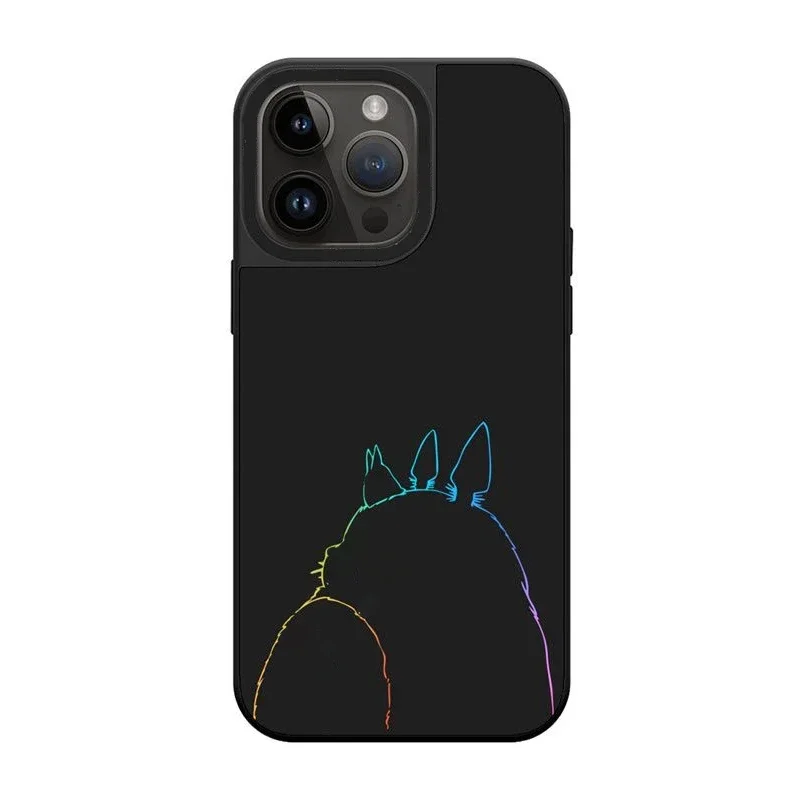 

Cartoon Black Border Mirror Surface MagSafe iPhone 11 12 13 15 14 Pro Max Protective Case, Fits iPhone 15 Pro Max