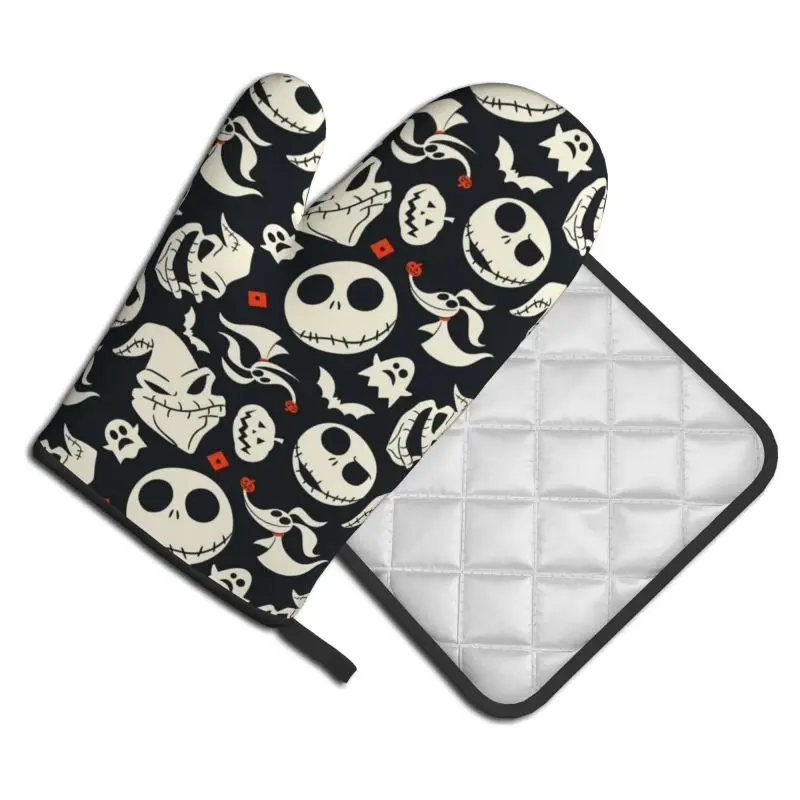 Oven Mitts and Pot Holders Sets 2pcs for Safe BBQ Cooking Baking silicone oven mitts,kitchen gloves,silicone oven gloves,cotton pot holders