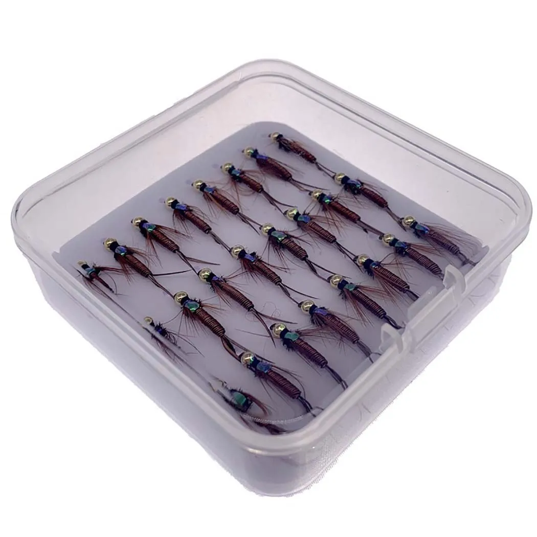 9/18 teile/schachtel 5 verschiedene Arten Trocken fliegen Nymphe Box Set Fliegen fischen Fliegen Forelle Äsche Panfish Köder Karpfen künstlichen Fisch Köder – Detail 16