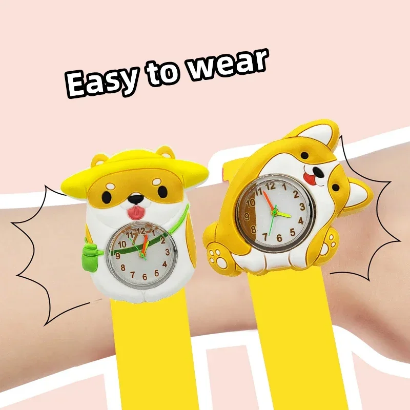 Good Quality Cheap Children's Watches Slap Circle Bracelet Cartoon Dinosaur Kids Watch Toys Street Vendors Selling Goods Clock 2