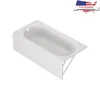 Princeton PRO Above Floor Alcove Bathtub 60 x 30-Inch Drain White Slip-Resistant Surface Easy Installation ADA Compliant 1