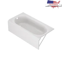 Princeton PRO Above Floor Alcove Bathtub 60 x 30-Inch Drain White Slip-Resistant Surface Easy Installation ADA Compliant 1
