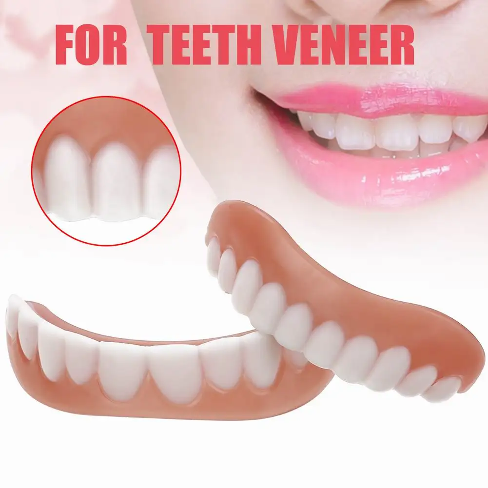 

Instant Smile Veneers Cosmetic Teeth Veneer Dentures for Woman and Man, Comfortable Upper and Bottom Veneer