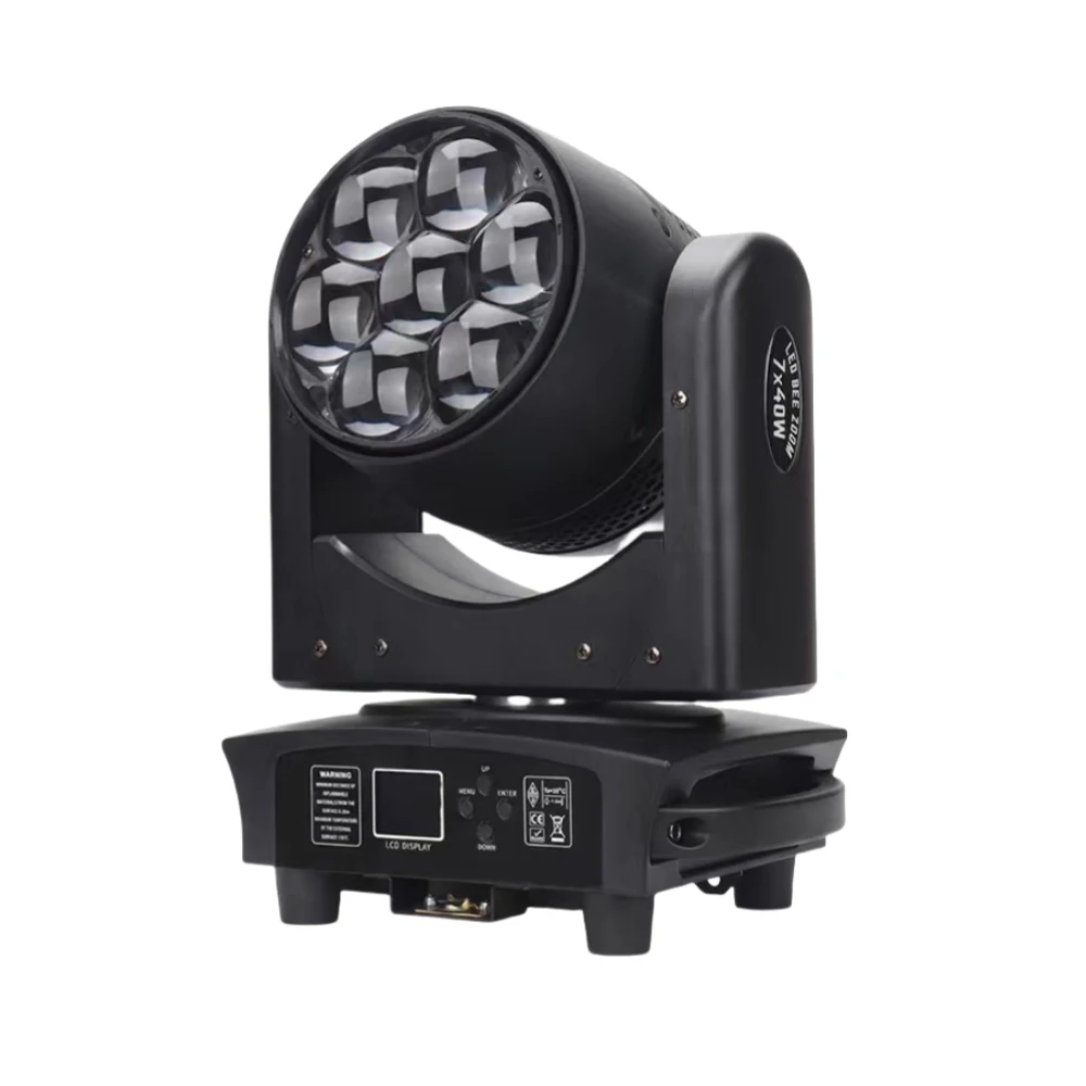Big Bees Eyes 7x40W RGBW LED Beam + Wash Zoom Lighting DJ Disco Home Party Night Club Bar