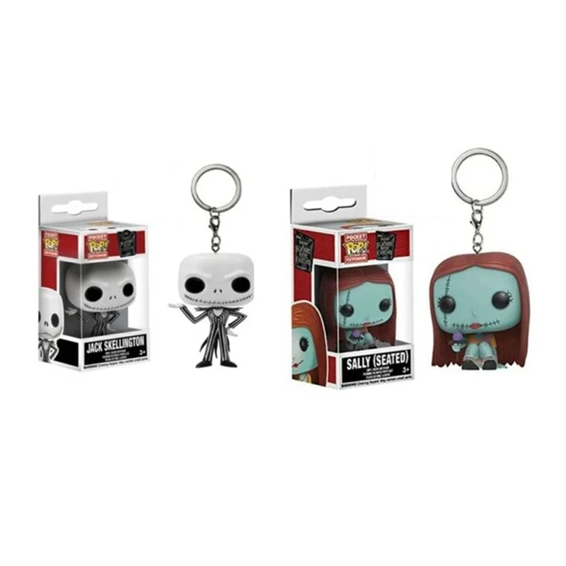 2024 Nuovi Portachiavi The Nightmare Before Christmas Jack Skellington Sally Action Toy Figure Portachiavi Giocattoli Per Regali Per Bambini