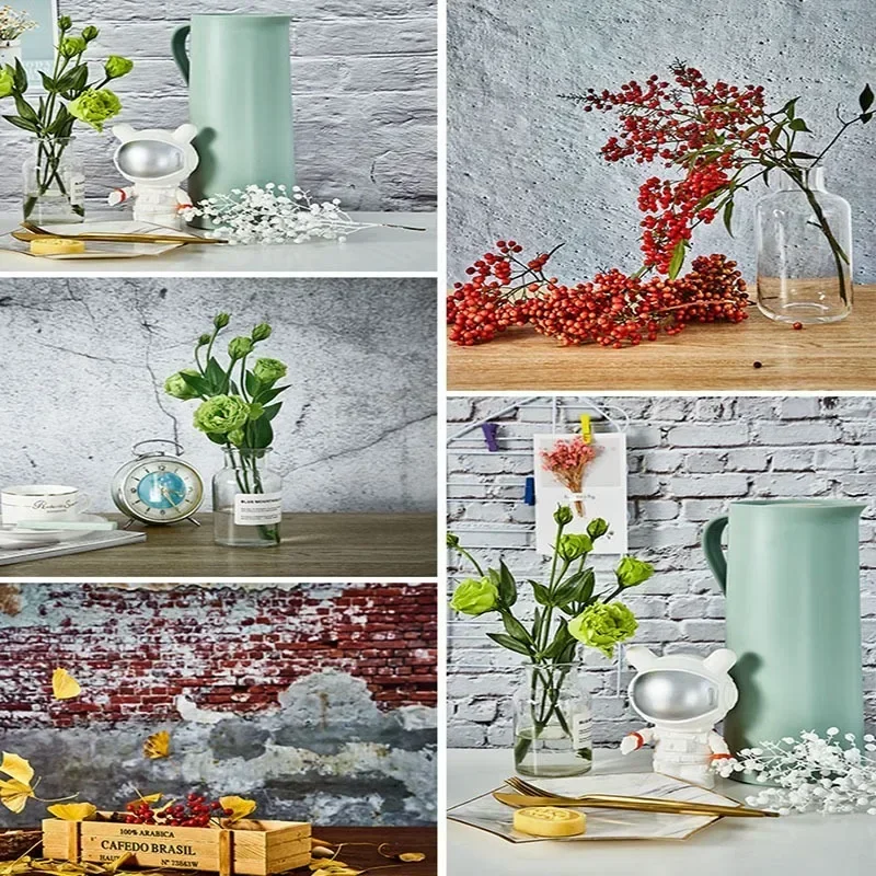 사진 배경 PVC 모조 나무 바닥 방수 및 두꺼운 57cm*87cm 제품 보석 상업 사진도