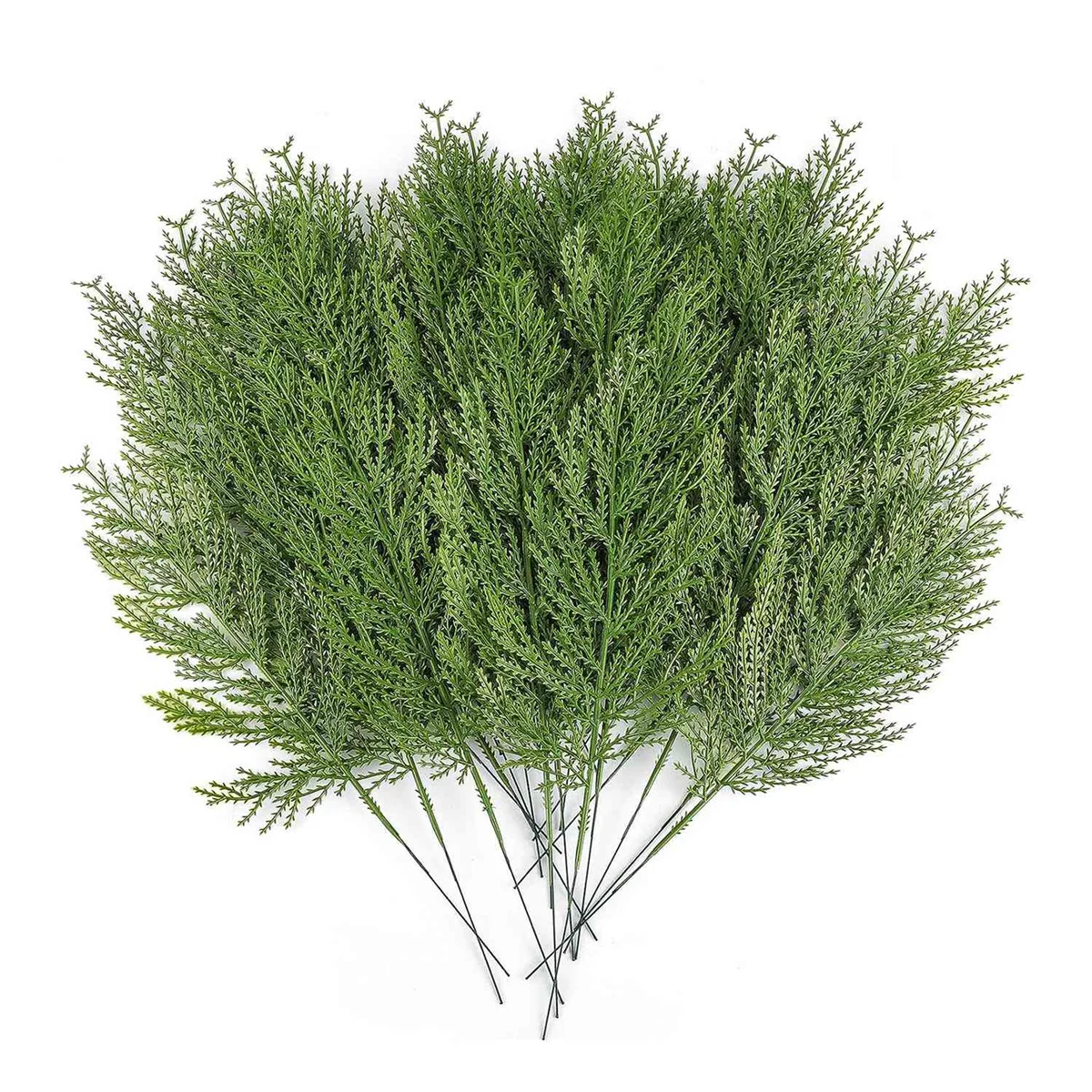 40 Pcs Artificial Cedar Sprigs Faux Cedar Spray Branches Cypress Stems Pine Picks Plastic Greenery Christmas DIY