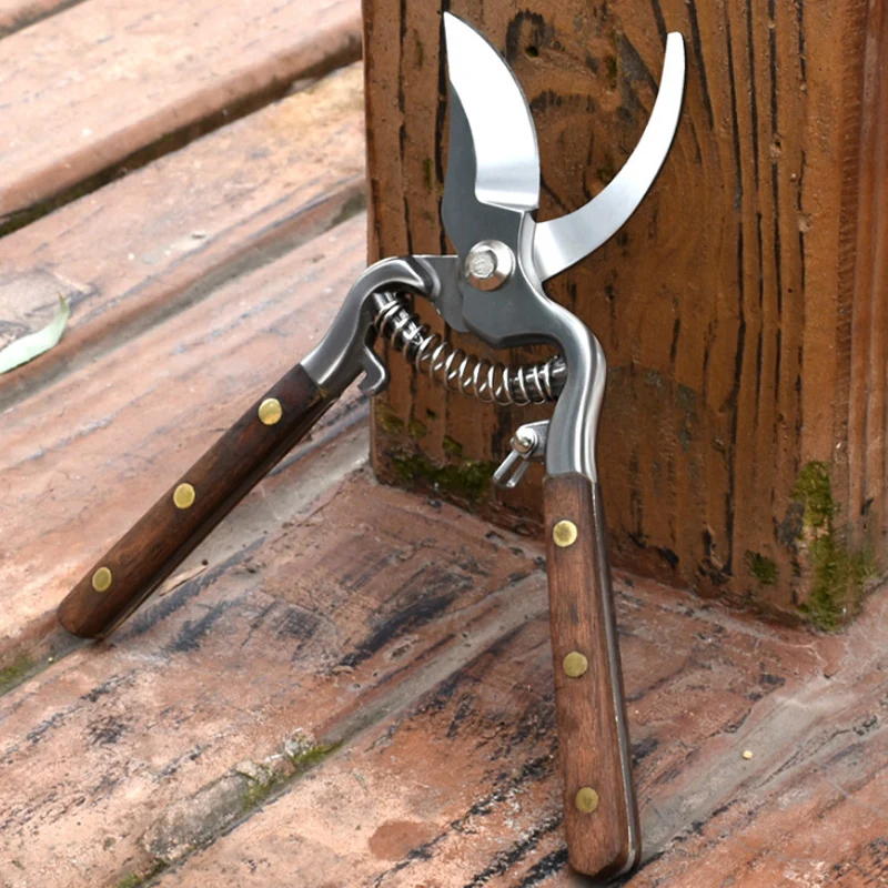 Sécateur léger à manche Long en bois, ciseaux de coupe de branches d'arbre  de jardin à fleurs, outils à main bonsaï