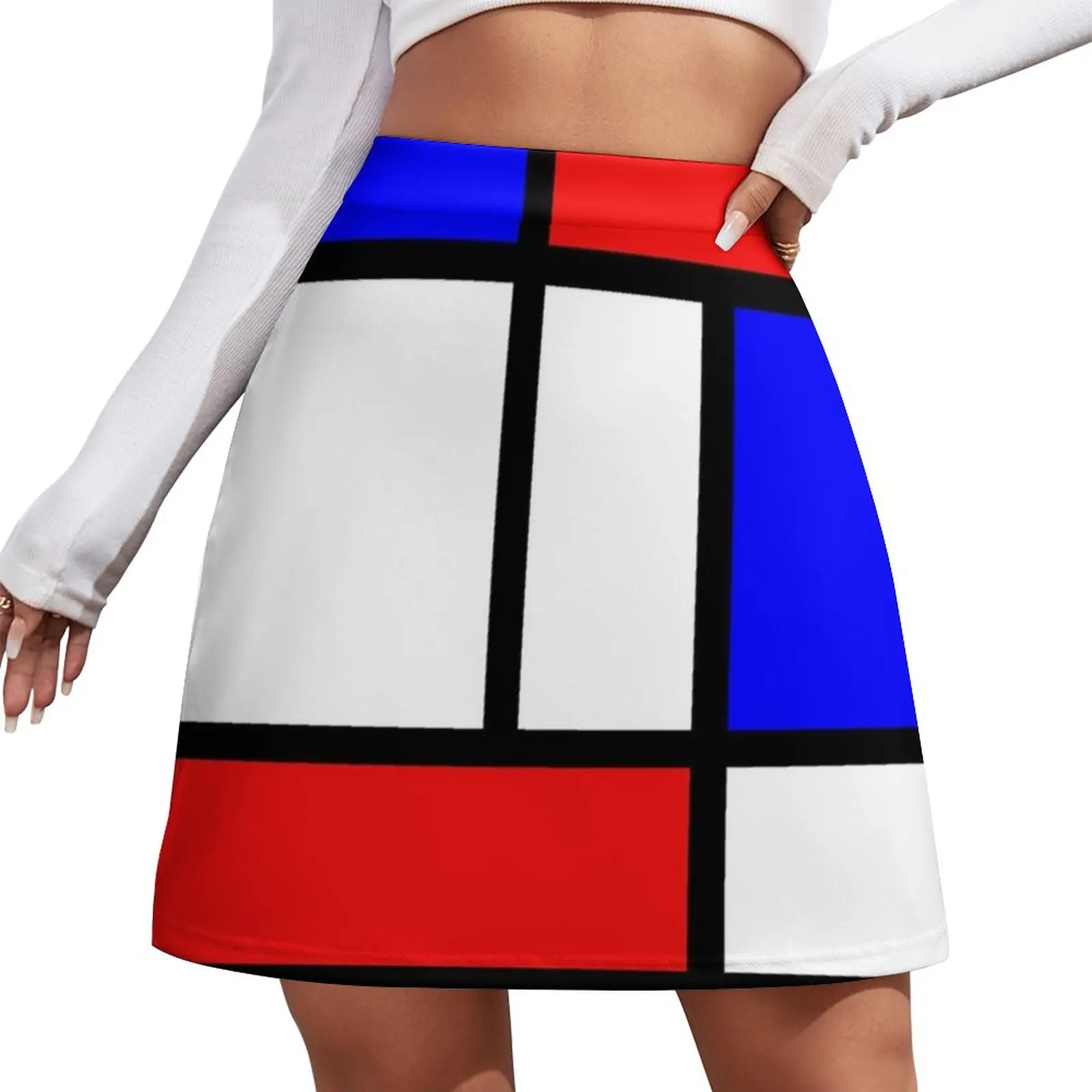 Mondrian Mini Skirt luxury evening dresses 2023 Skirt satin skirts summer 2023 woman women's stylish skirts piet mondrian the studios