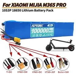 36V 100Ah 10S3P 18650 Lithium Battery Pack 20A BMS For XIAOMI MIJIA M365 PRO Electric Bicycle Scooter