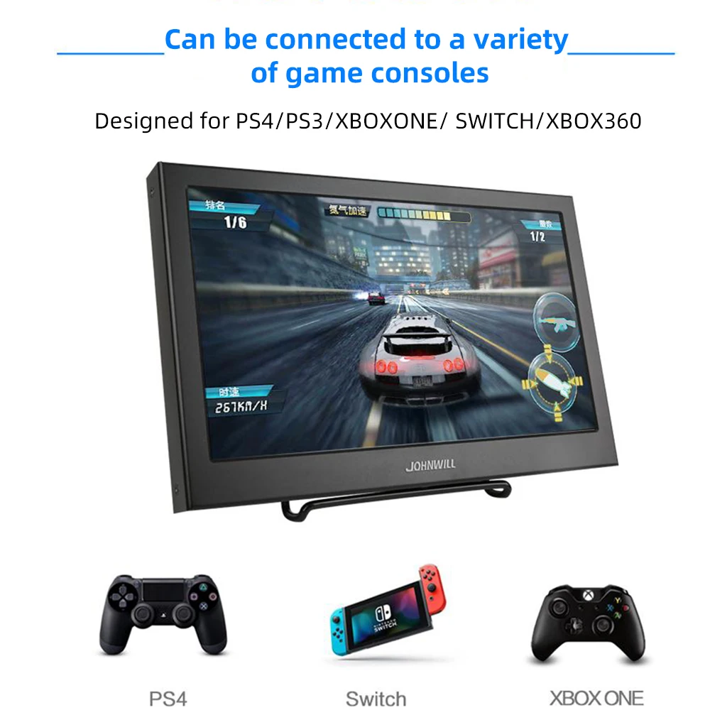 ޴  Ǯ HD 1920x1080 IPS Switch Ŀ , PC PS4 ġ XBOX Ȯ ȭ, DC 12V2A ǥ HDMI VGA, 11.6 ġ