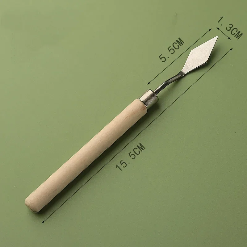 7Pcs/Set Stainless Painting Spatula Palette Scraper Artist Crafts Oil Art Oil Painting Scraper Gouache Paint Pointed Shovel