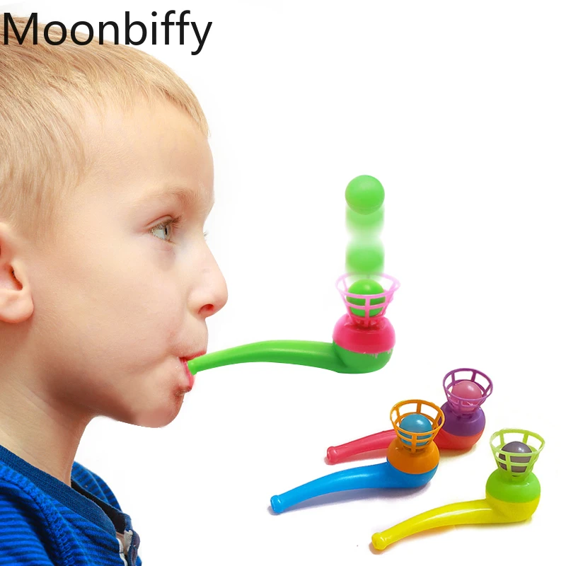 

Creative 1PCS Children Toys Sports Games Blow Pipe Ball Kid Blow Blowing Gift Plastic Pipe Balls Toy for Girls Color Random Gift