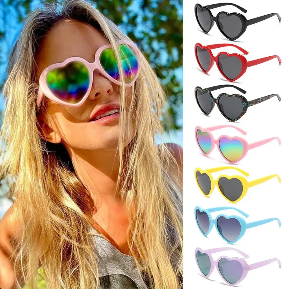 

Party Beach Polarized Heart Sunglasses Cute Candy Color UV400 Love Shaped Shades Heart Shaped Sun Glasses for Women