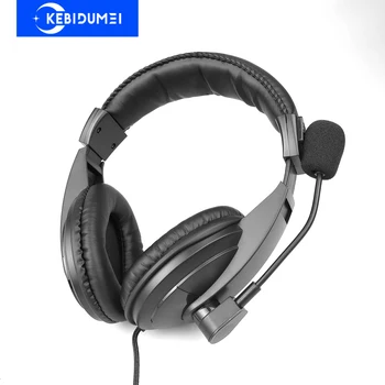 3.5mm Wired Headphones Operator Headsets with Mic Noise Reduction Earphones Adjustable Headband for Operator School Student 1