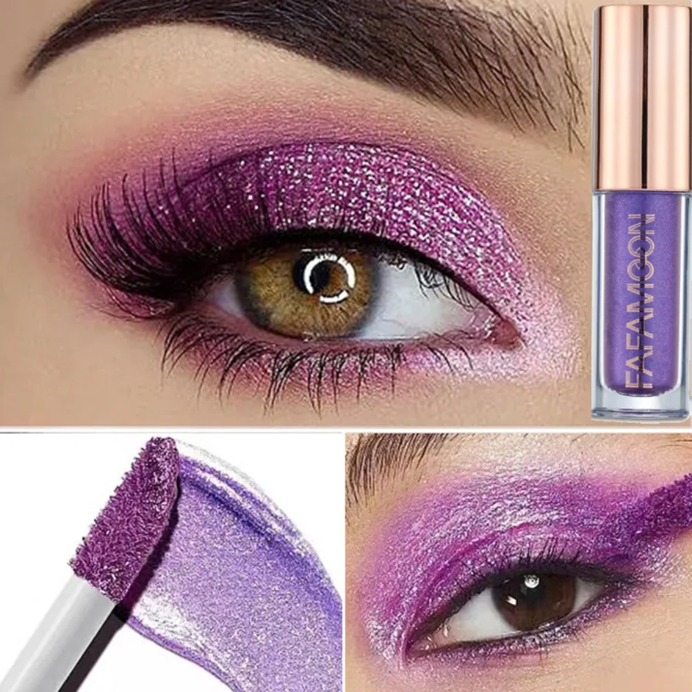 Purple Liquid Eyeshadow Matte&Metallic Shimmer Eye Shadow Non-sticky One-Swipe Coverage Quick-Drying Crease-resistant Eye Makeup_voghion.com