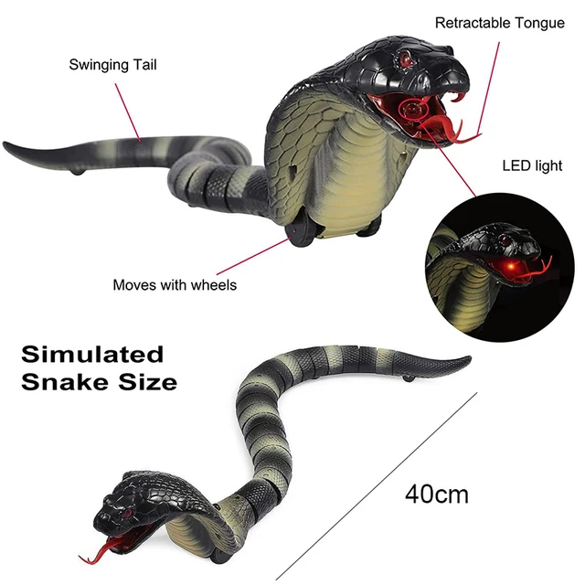 Infrared Remote Control Snake RC Snake Cat Toy And Egg Rattlesnake Animal Trick Terrifying Mischief Kids Toys Funny Novelty Gift 4