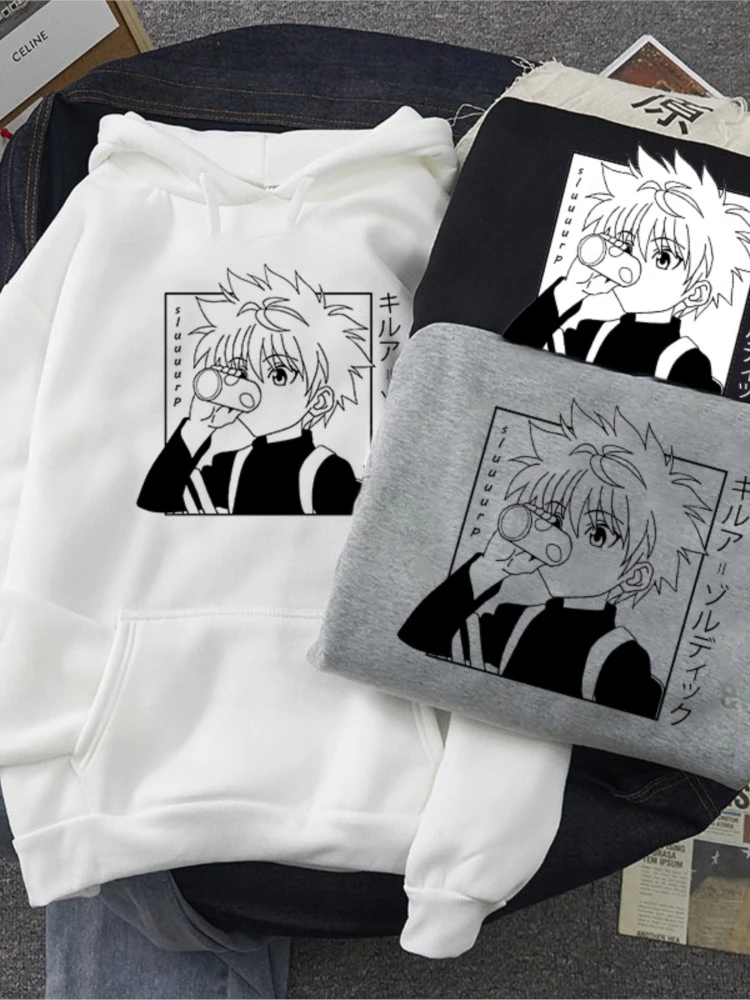 Gothic Women S Hunter X Hunter Hoodie Killua Zoldyck Anime Fun Cartoon Print Kawaii Sweatshirt Oversize Loose Harajuku Hoodie Hoodies Sweatshirts Aliexpress