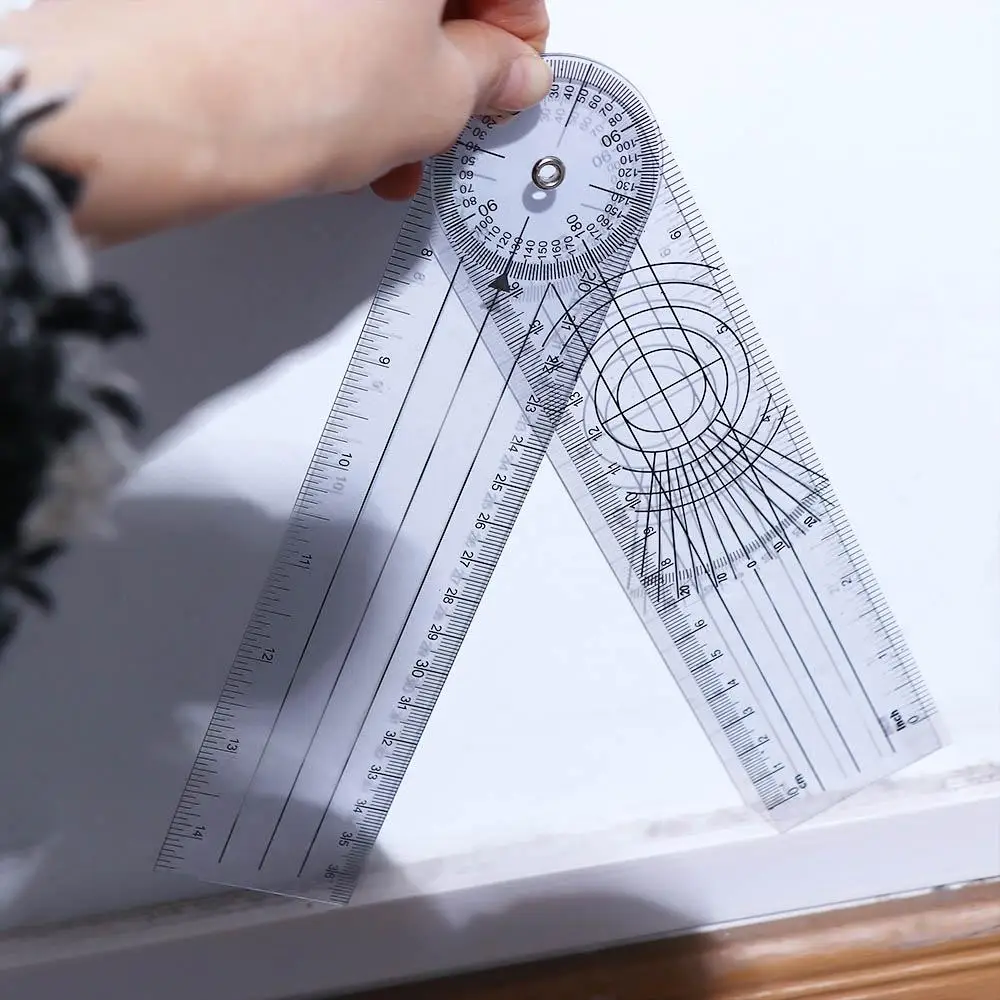 Angle Office Supplies Multi-Ruler Orthopedics Protractor Calibrated Goniometer Ruler Measuring Ruler Joint Ruler Spinal Ruler orthopedic angle ruler measurement tool protractor finder physical goniometer pvc measuring rotary