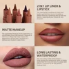 Tapered Gradient Lip Liner Matte Black Brown Velvet Lipstick Waterproof Non Sticky Contouring Tint Lipliner Crayon Lip Makeup 6