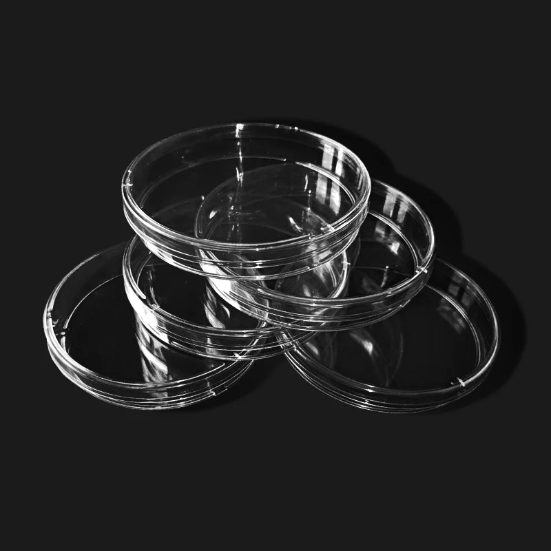 SOSW-10Pcs Sterile Petri Dishes w/Lids for Lab Plate Bacterial