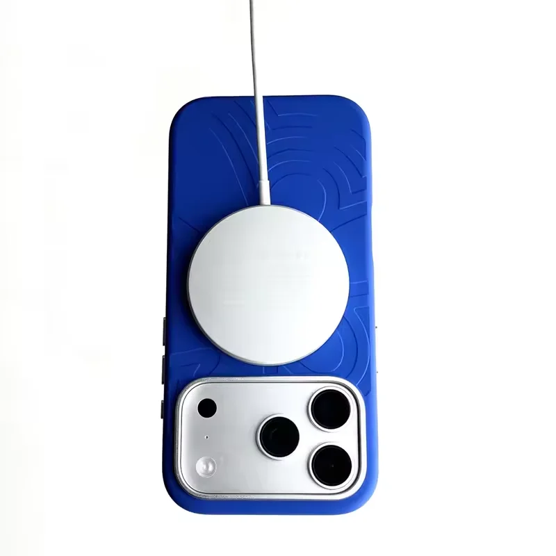 Magnetic Liquid Silicone Wireless Charging Matte Solid Color Phone Case