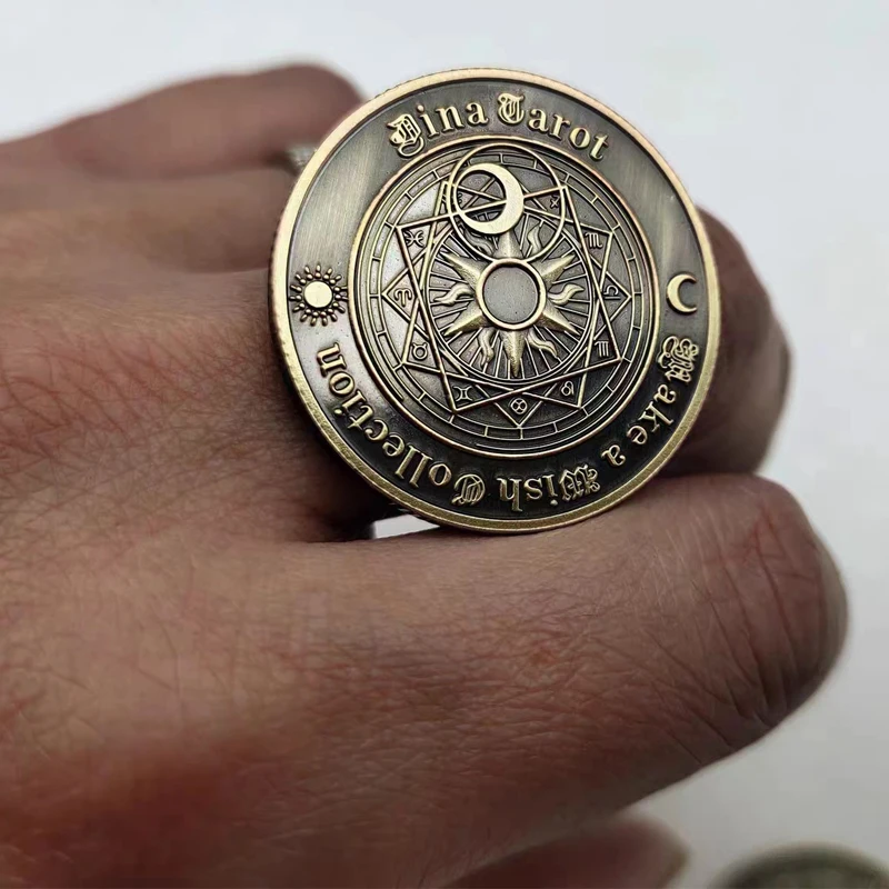 Tarot Twelve Constellation Lucky Coin Stress Relief Toy