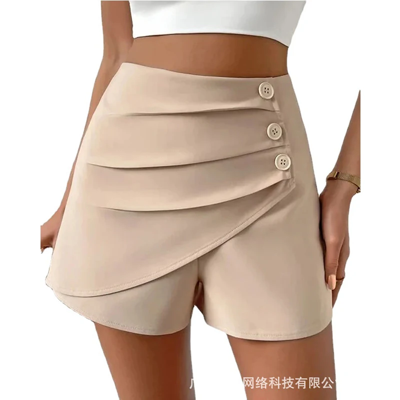 

2023 New Button-down Loose Shorts for Women Fashion Casual High Waisted Shorts