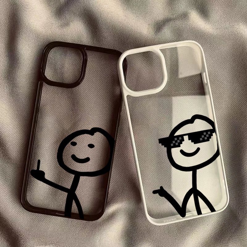 Adorable Cartoon Matchman Clear Phone Case